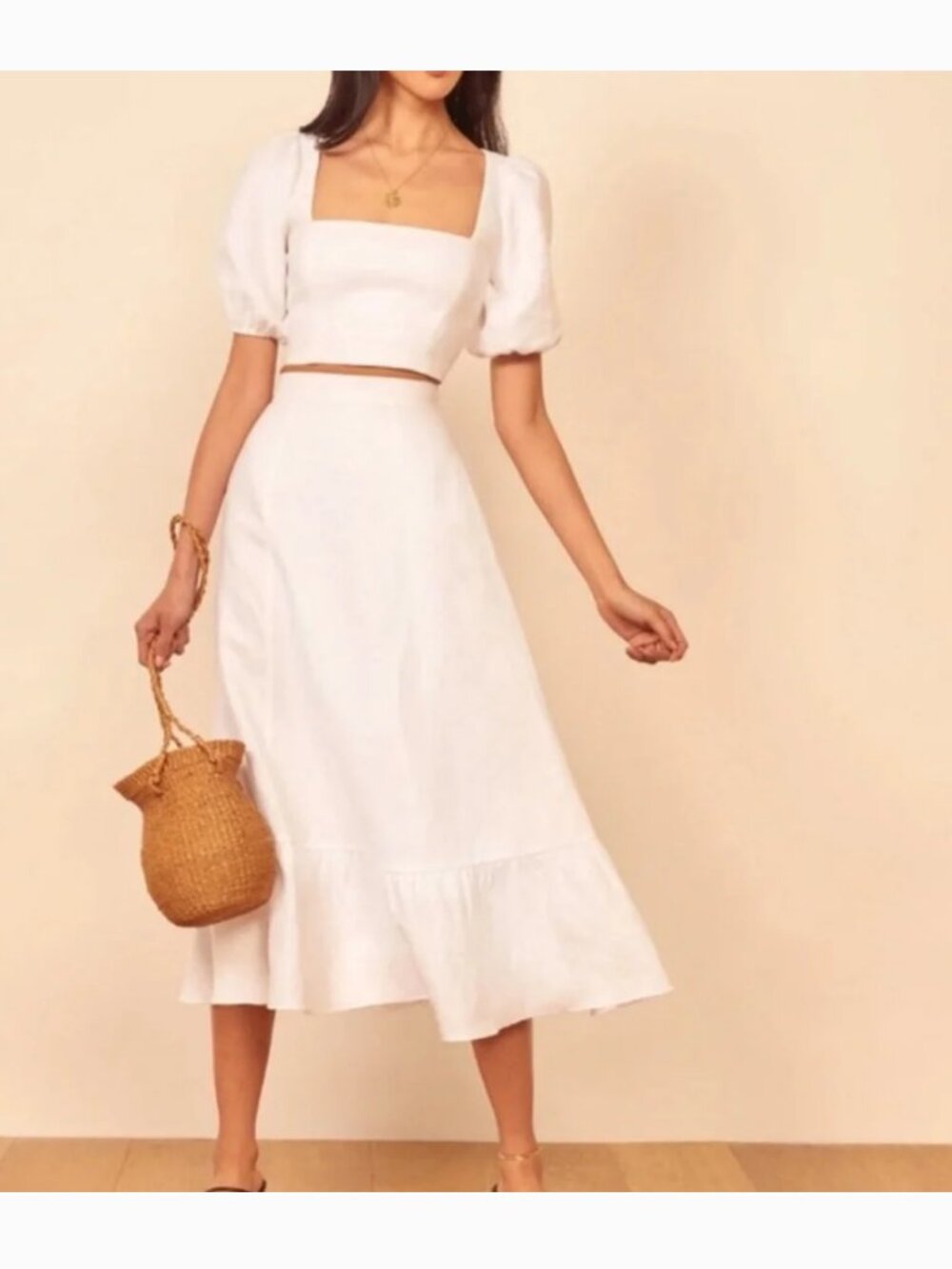Reformation 100% Linen Skirt Set